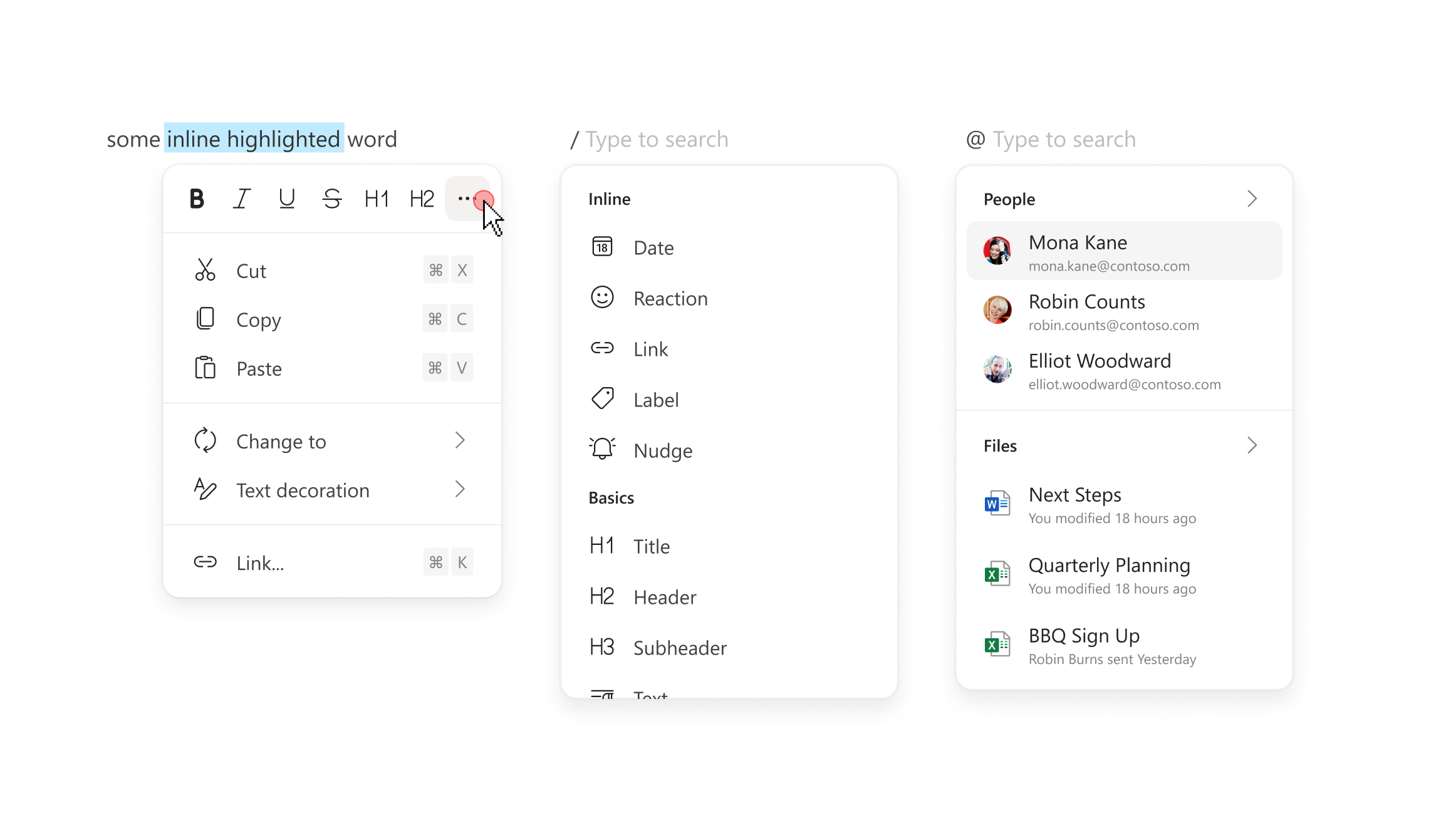 Commanding and Menus